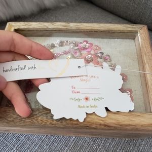 Handmade embroidery jewelry box wood